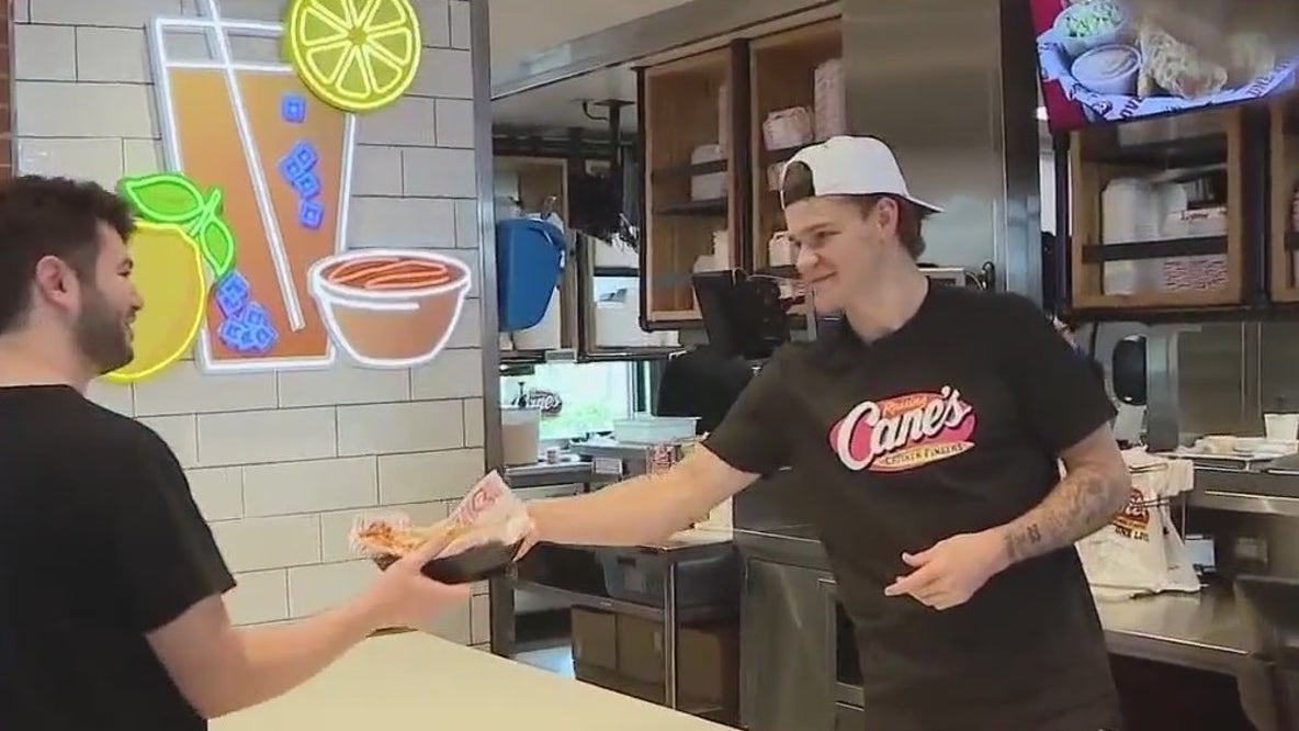 NBA Slam Dunk champ, Magics Mac McClung, works at Raising Cane's